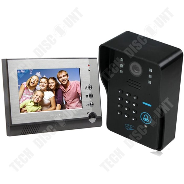 TD® video porter 7 tommer, nattsyn, højdefinition video interkom 700 linjer, vandtæt mod regn.