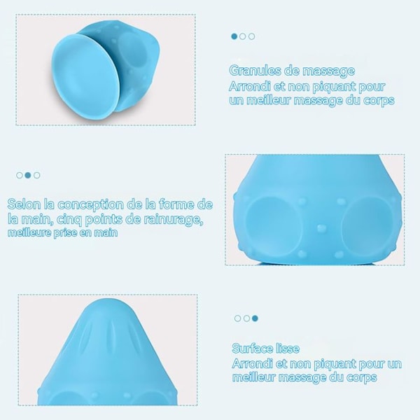 Kaularankahierontalaite - TD® - Ergonominen - Värinä - Lämpö - Kompakt ja käytännöllinen Blå
