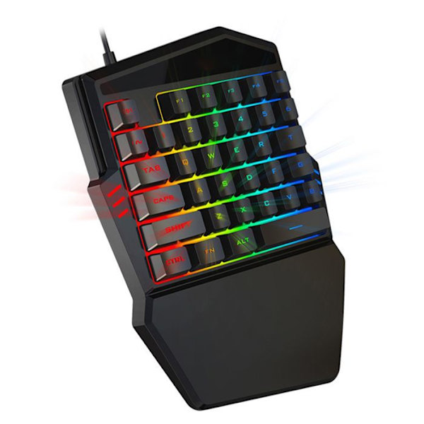 Mekaniskt tangentbord - TD® - 35 tangenter - RGB-bakgrundsbelysning - Kabelanslutet - Makroinspelning