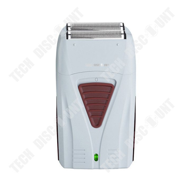 TD® Elektrisk barbermaskine til mænd - Skaldet barber - Hvid skraber - Multifunktionel barbermaskine med vekselbevægelse - Bærbar barber.