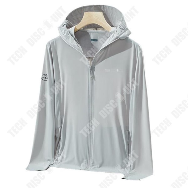 TD® Ice silk solkräm kläder cykling män sommar UV-skydd solskydd hud kläder andas fiskekläder väst Grå jag
