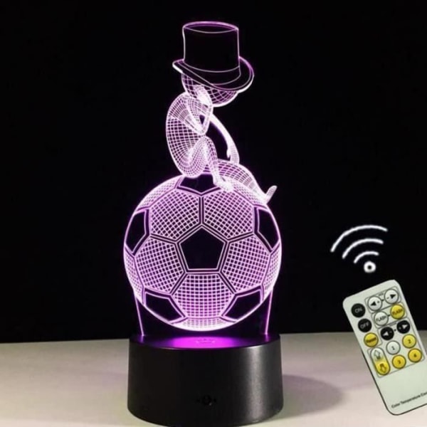 TD® Optisk bordslampa dekorativ touch 7 färger optisk illusion - fotbollsmodell - låg förbrukning USB-kabel eller 3 AA-batterier