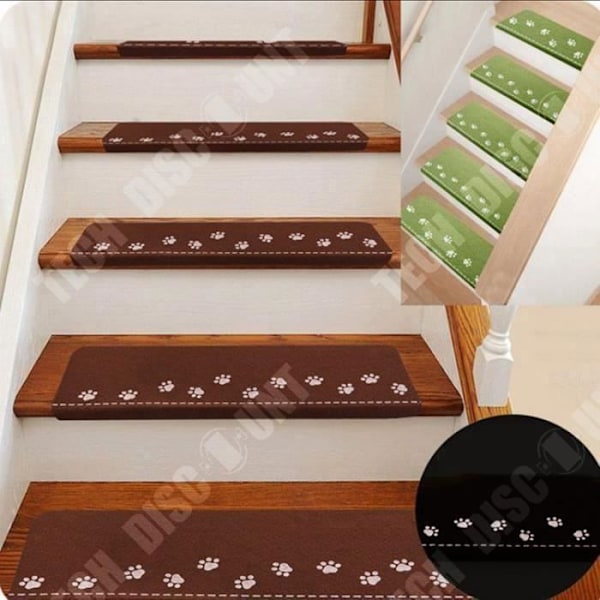 Trappsteg TD® 6st 55.5*22.5*4cm lätt rengörbar halkskyddsmatta för trappor kaffe färg