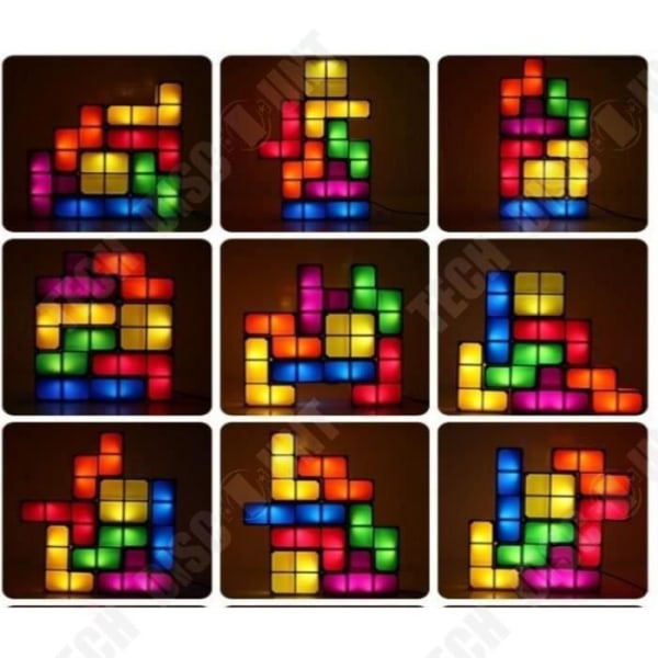 TD® Tetris lampdesign, designgåva Dekorativ lampa för sovrum, kontor, vardagsrum dekoration ljusstyrka flerfärgad design
