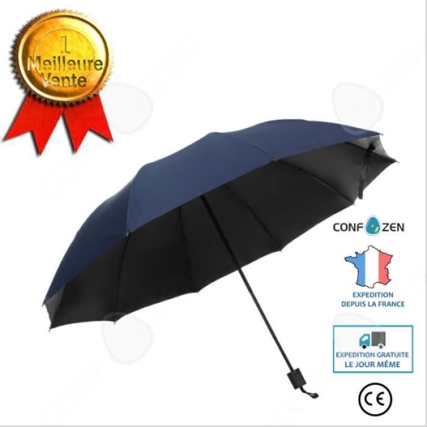 CONFO® dubbelt paraply dubbelt super stort tiobens affärsvinylöverdrag trippelvikt manuellt paraply med dubbla användningsområden