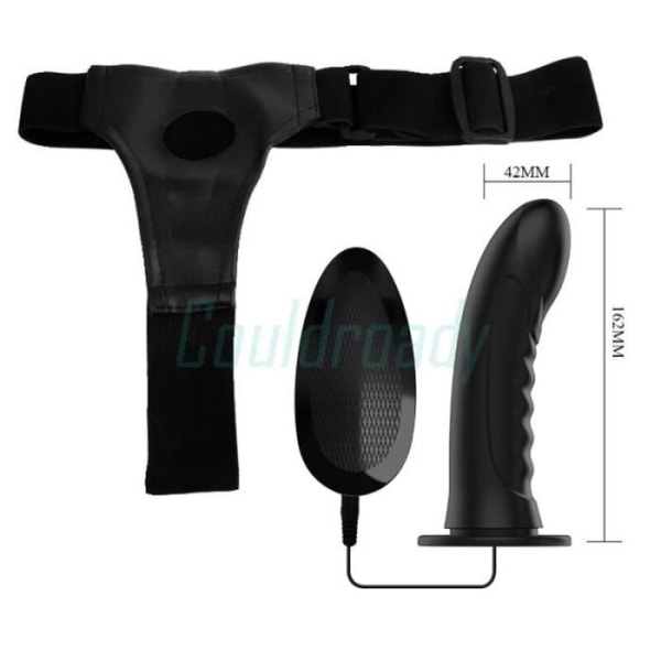 Dildo vibrator - JYSD - Modell JYSD-A23 - silikon - stor - vattentålig Svart