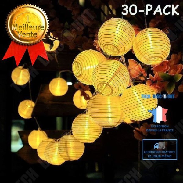 TD® Led String Lights LED Lantern 3,5M + 6,5M Strömkabel, 31V Säkerhetsströmadapter