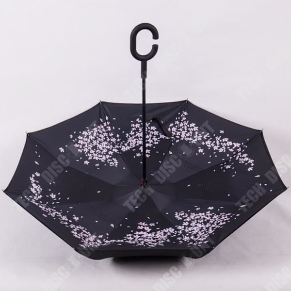 TD® Creative Långt Handtag Paraply Dubbellager Paraply Hands Free Vehicle Inverted Paraply Regn eller Regn Solskydd