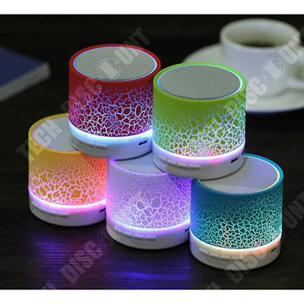 Mini Bluetooth-kaiutin kannettava LED: llä, langaton, voimakas, - Handsfree puhelimille, tableteille, tietokoneille® -