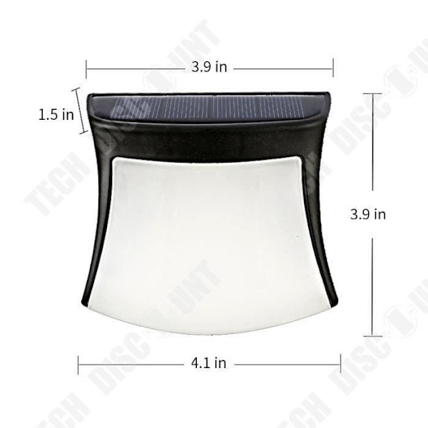 TD® 4 kpl 3-LED-ulkoseinävaloja, polkuvalot terassille, seinävalot, valosensori, vedenkestävä, ulkokäyttöön tarkoitettu puutarhava