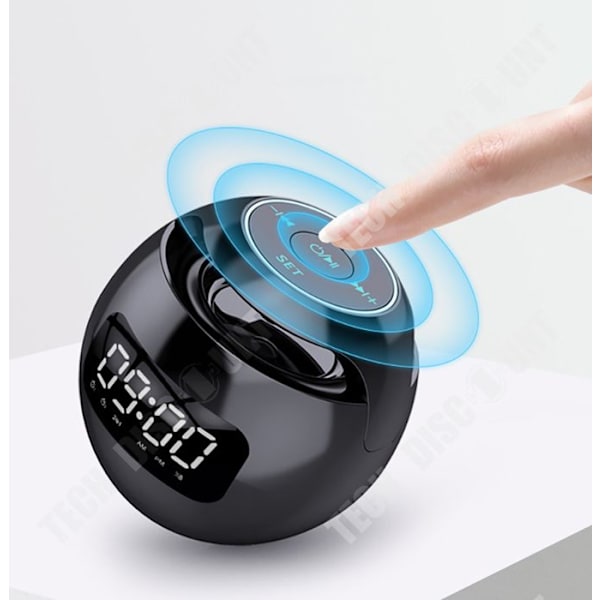 TD® Bluetooth-högtalare med klocka mini bärbart hushålls skottkort liten stålkanon datorljud
