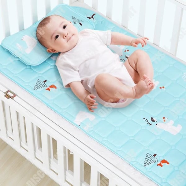 TD® Baby cool matta issilke latex svettabsorberande spjälsäng som andas konstant temperatur bekväm matta kan tvättas