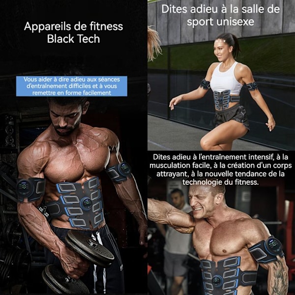 TD® Kit Abdo Belt Fitness Stimulator för 8 buken Bodybuilding Stickers
