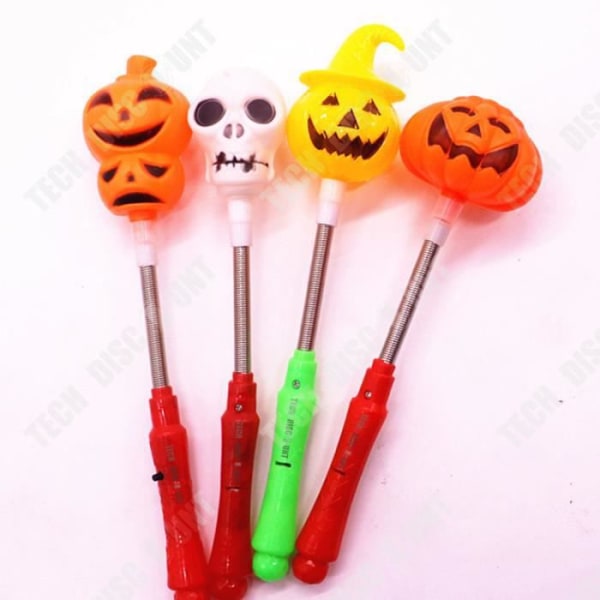 Halloween Blinkande Stick Wand Barnleksak Pojke Flicka Party Atmosfär Pumpa Head Luminous Toy