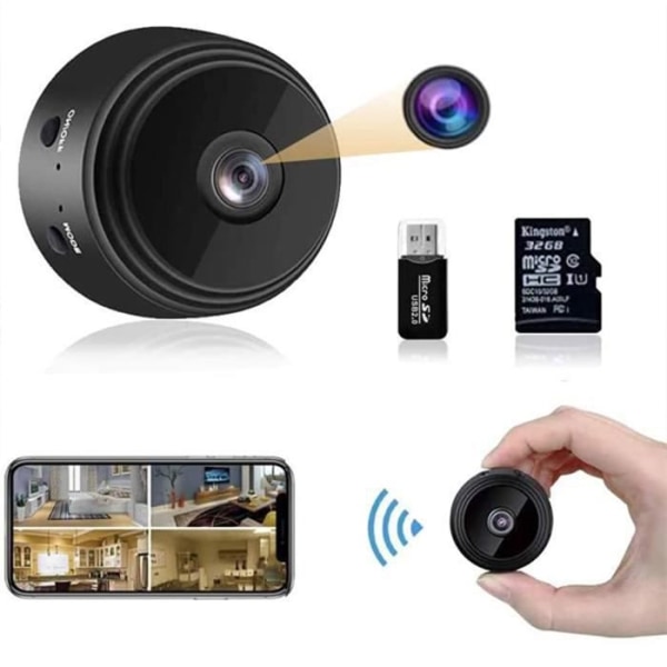 TD® Mini Security Camera HD 1080p - Micro WiFi-batteri - Liten kamera med infrarött nattseende och 32G SD-kort - [6