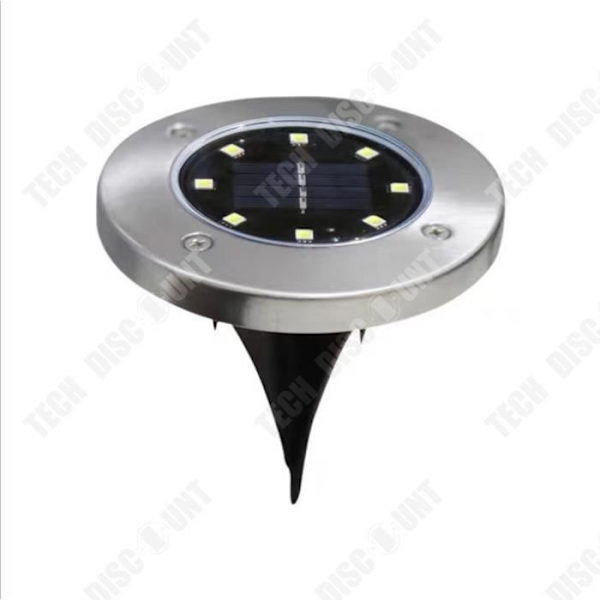 TD® Solcellelampe Udendørs 9 pak LED Sollys Have Dekoration Belysning Vandtæt IP65, Varm Hvid 8 LED Spotlys Pro