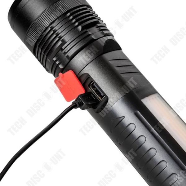 TD® Ulkona käyttöön tarkoitettu LED-valo, jossa on voimakas varoitusvalo ja työvalo, magneettinen, COB-teknologia, taskulamppu.