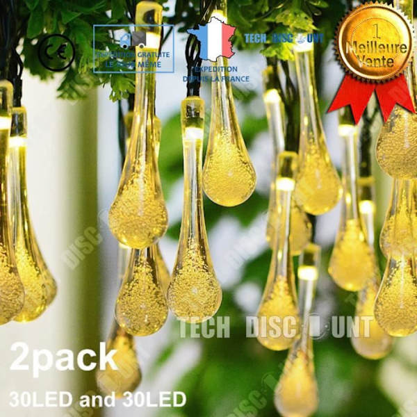 TD® Lampe Dråbe Lysende Jul Kristal Vand Lyskæde LED Dekoration Hjem Træ Hegn Have Balkon Vindue Vandtæt