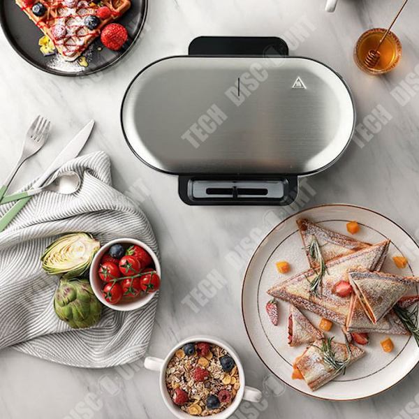 TD® Vaffeljern 1200W hjemme vaffeljern to-stykker Dobbelt fad kærlighed Sandwich producent 1200W morgenmad producent