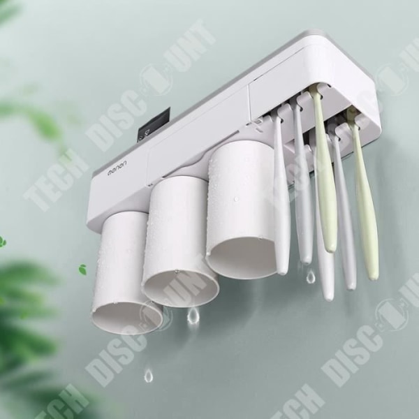 TD® Porte- Tandbørste Adsorption Magnetisk Vægmontering Opbevaring / Badeværelse Badeværelsestilbehør -3 Kopper