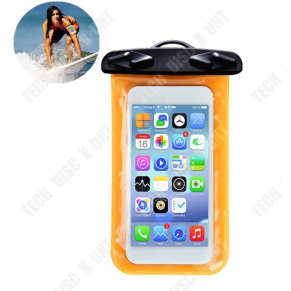 TD® Dykning torr väska smartphone nyckelkort hålla torrt vatten idealisk pool spa lanyard vattentät modell färg ljus orange mönster