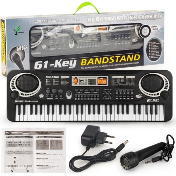 Xichao - 61 tangenter elektronisk klaviatur Piano musikalisk leksak för barn 6106 professionell multifunktion