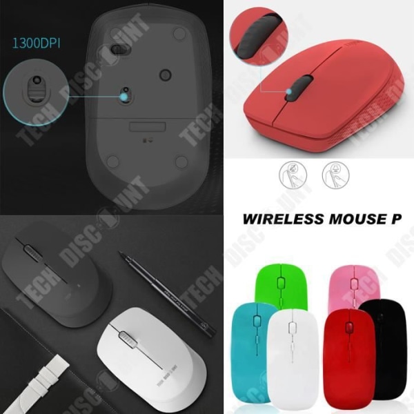 TD® Trådlös mus Bluetooth Infällbar USB Office Tyst Ergonomisk Bärbar PC Windows Mac Ultratunn 2,4 GHz