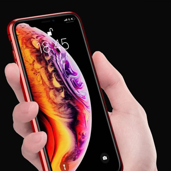 Etui beskyttelse - TD® - iPhone 12 Pro - Tempereret glas - Stødabsorberende - Magnetisk sikkerhed Röd