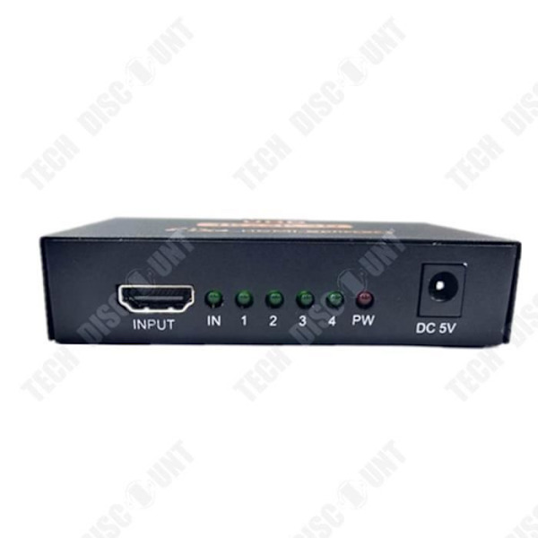 TD® HDMI Splitter En indgang, fire udgange 4K*2K Videoudleder og audio Passer til HD projektorer, DLP, LCD