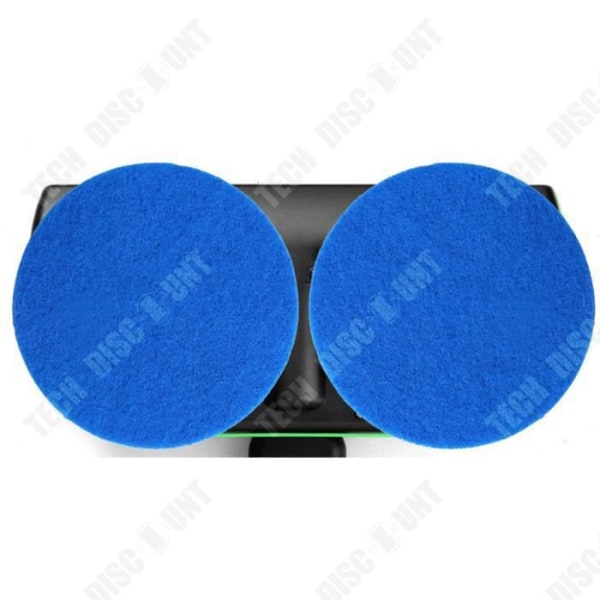 TD® rengöringsdukar sladdlös elektrisk mopp vaxdukar 16 cm diameter rund skursvamp Blå*6 Grön