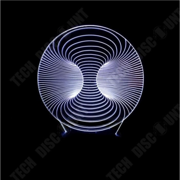 TD® 3D Optisk LED Nattlampe 3D LED Nattlys Hallucination Abstrakt Den Anden Form med 7 Farver Lys til Dekorationslampe