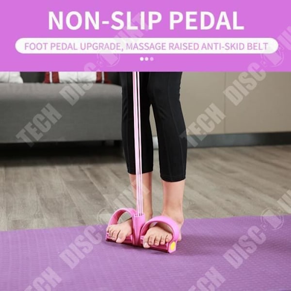 TD® 4 elastinen vastus Voimisteluköydet Kotiurheilu Harjoittelu Elastinen - Malli: punainen -