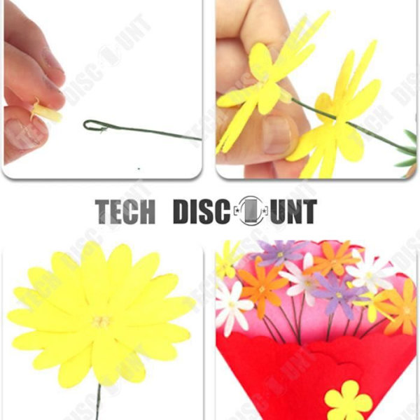 TD® Håndlavede Børns DIY Spil til Farverige Kunstige Blomsterkrukker, Klæbe Samspil Læring