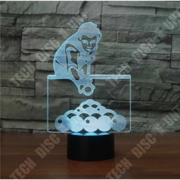 TD® Dekorativ USB Billard 7 Farver Fjernbetjening Opholdelses Illusion Natlys 3D Visualisering Tabeler Lamper Til Kontoret 3D Glød LED