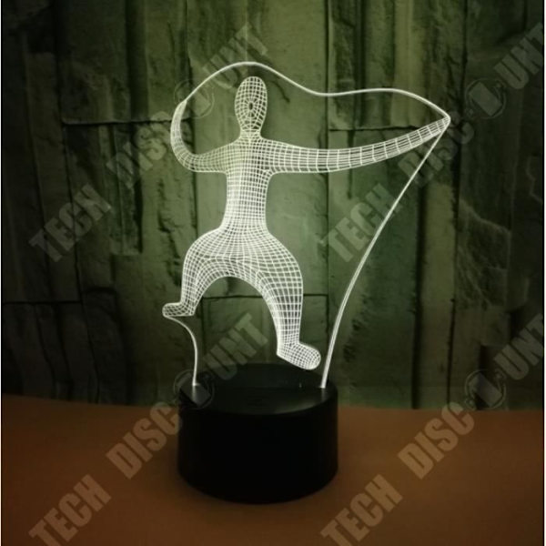 TD® Koristelu USB Voimistelu 7 Väriä Kaukosäätimellä Optinen Harhautus Yövalo 3D Visualisointi Pöytätyölamput 3D Hohtava LED La