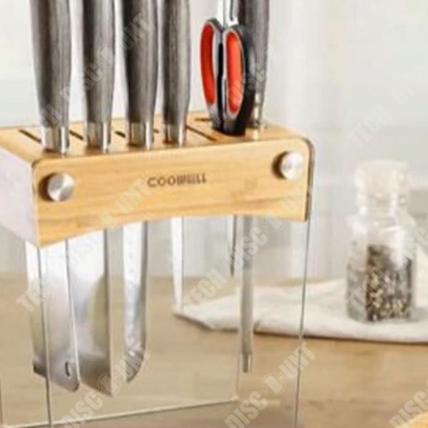 TD® Bambu Knivställ Köksställ Icke-väggmonterat knivställ Ventilerat verktyg mot mögel Bänkskiva förvaringsställ