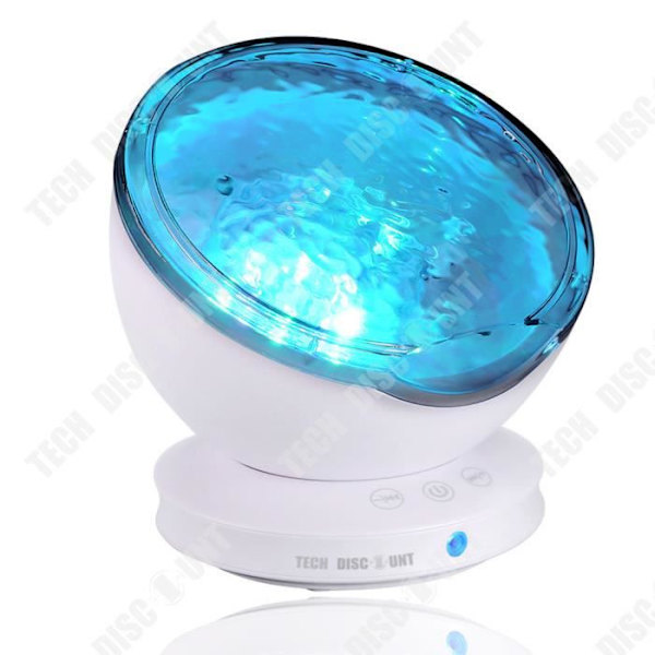 TD® Søvnassistance Lampe Musikprojektion Lampe Oceanbølge Atmosfærlampe Ekstern højttaler US