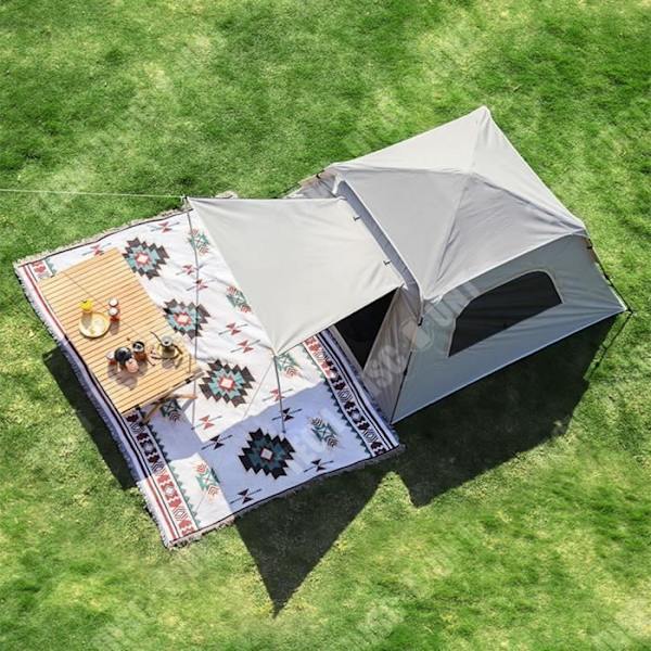 TD® Camping i det fri automatisk vinyl telte med to døre og to vinduer, automatisk foldbar park-telt med fire sider.