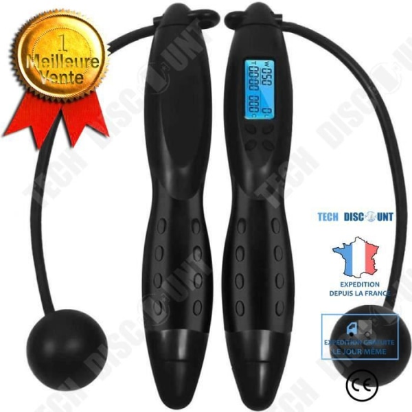 TD® Fitness Accessories - Body Building, Digital Counting Speed Jump Rope for Rope Fitness Training - Typ Bl