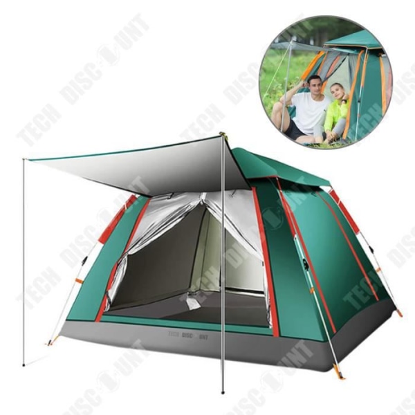 TD® Campingtält 240*240*155CM Helautomatisk snabböppning Vattentätt sol och regn Fyrsidigt tält