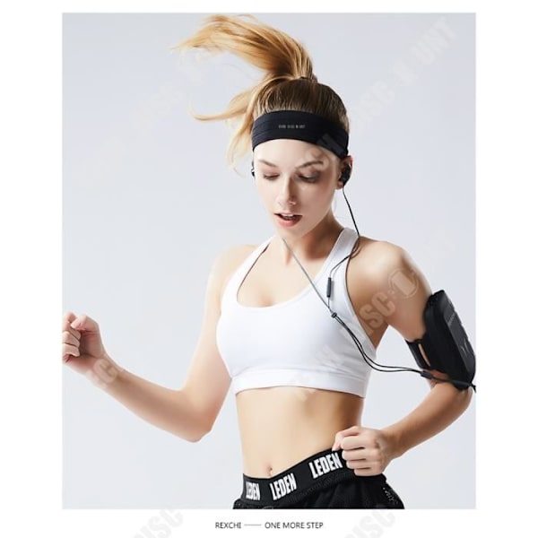 Bandeau Sport - TD® - Unisex - Antiperspirant - Svart färg - Hög kvalitet svart