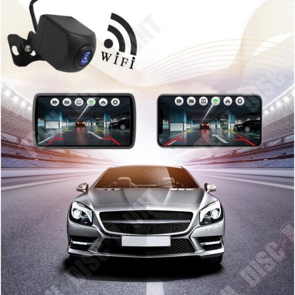 TD® wifi bil trådlös backkamera vattentät mörkerseende skärm mobiltelefon bakåtbild
