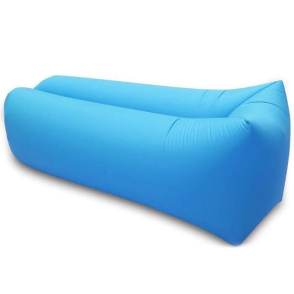 Uppblåsbar bäddsoffa blå hängmatta soffa/strandsoffa/trädgård, camping/utomhuspool/205x70cm/stabil och hållbar
