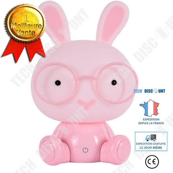 TD® Nattlampe LED Sød Kanin Nattelys Baby Værelse Lampe Gave Jul Sengelampe Dekor Børn Lys