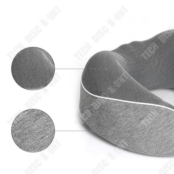 TD® Portabel nakkepude U-formet nakkepude rejsepude i memory-skum puder til fly med langsom rebound