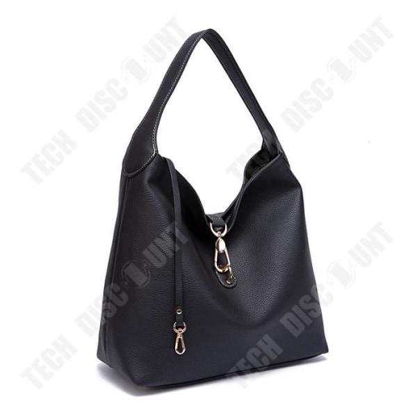 TD® Bärbar Retro Dumpling Ryggsäck Grain Pebble Pattern One Shoulder Underarm Väska Stor kapacitet PU-väska dam