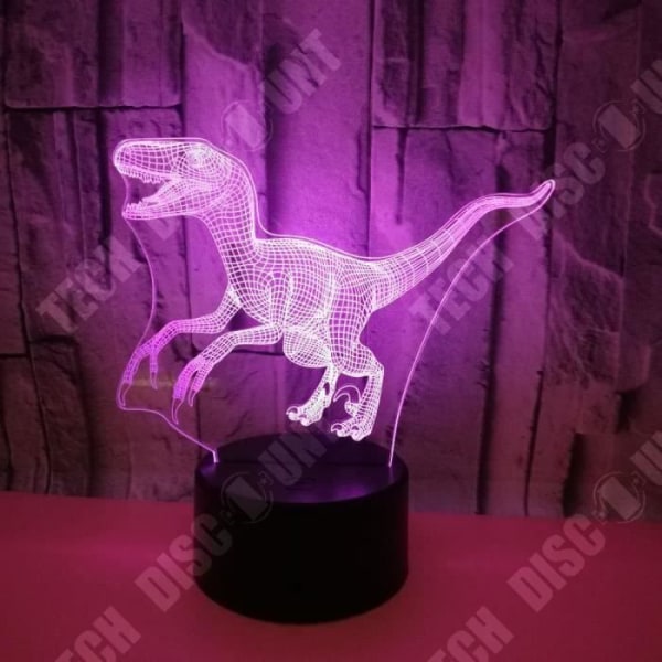 3d dinosaurielampa barn nattlampa led bord inredning ljus djur pojke illusion sovrum färgglad pojke sovrum