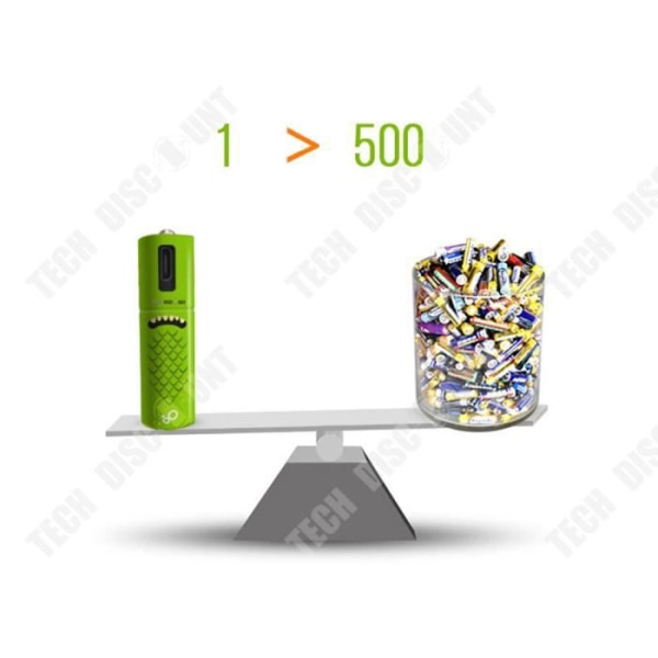 TD® genopladelige AA USB-batterier NiMH 1000 mAh hurtigoplader lang levetid miljøvenlige enheder 1.2V til digitalkamera.