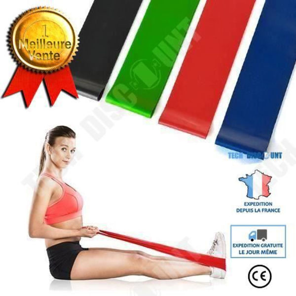 TD® Set med 4 Resistance Bands Set Workout Gym Sport Hem Träningsrör Elastiska band