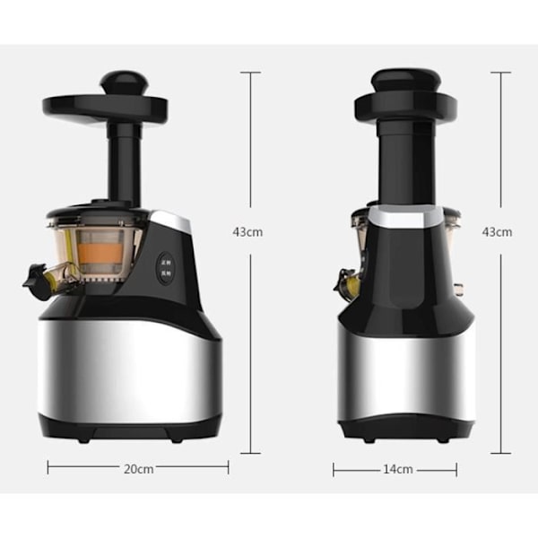 LCC® slow speed juicepress för färsk fruktjuice - Silver - HIGH-TECH & WELLBEING Pengar